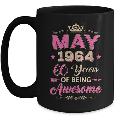 May 1964 60 Years Of Being Awesome Retro 60th Birthday Mug | teecentury