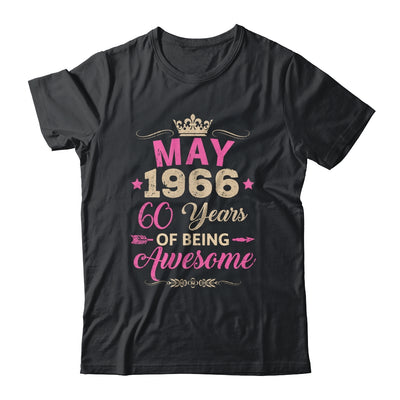 May 1966 60 Years Of Being Awesome Retro 60th Birthday Shirt & Tank Top | teecentury