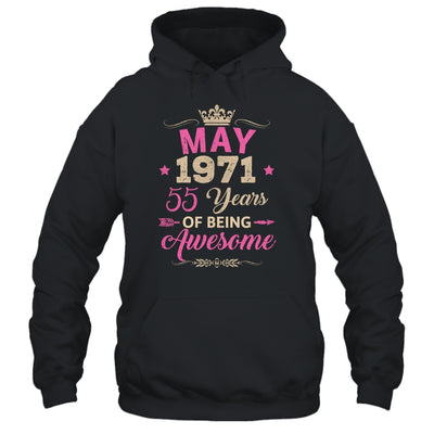 May 1971 55 Years Of Being Awesome Retro 55th Birthday Shirt & Tank Top | teecentury