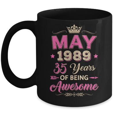 May 1989 35 Years Of Being Awesome Retro 35th Birthday Mug | teecentury