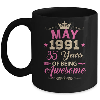 May 1991 35 Years Of Being Awesome Retro 35th Birthday Mug | teecentury