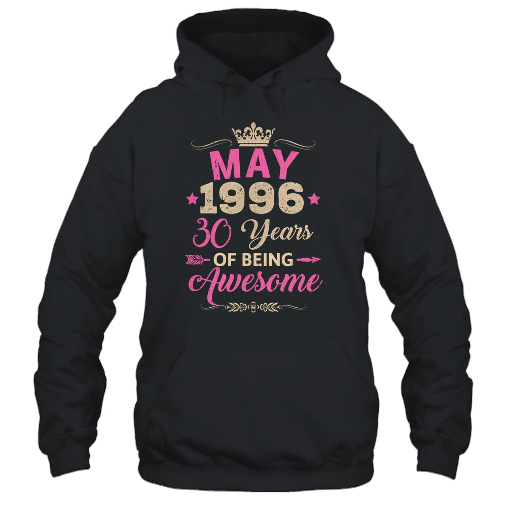 May 1996 30 Years Of Being Awesome Retro 30th Birthday Shirt & Tank Top | teecentury