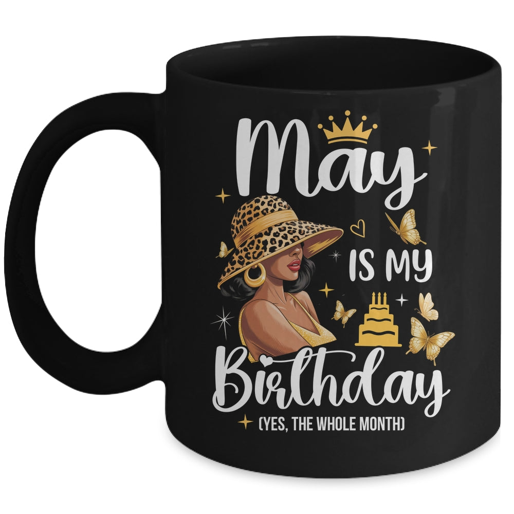 May Is My Birthday African American Woman Birthday Queen Mug | teecentury