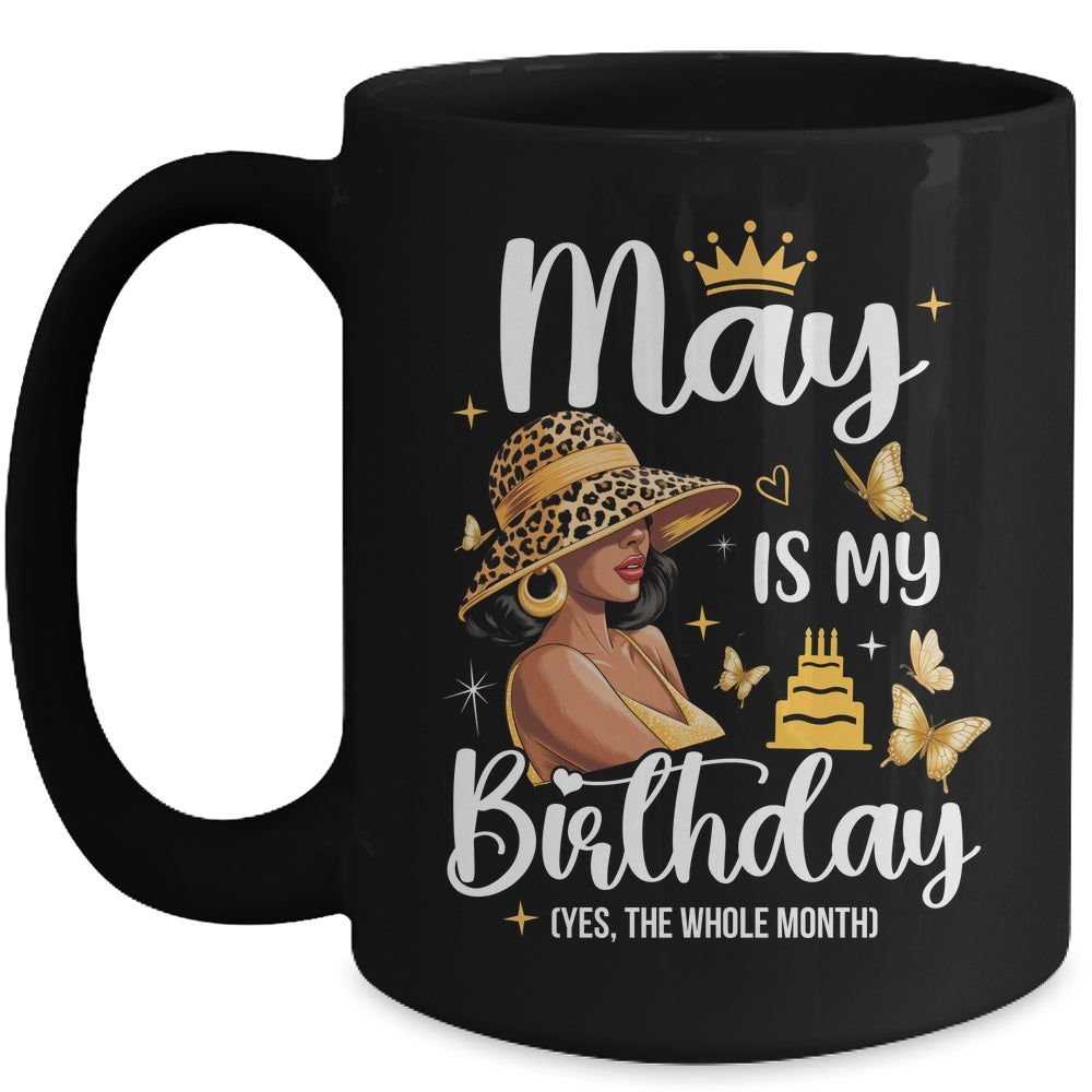 May Is My Birthday African American Woman Birthday Queen Mug | teecentury
