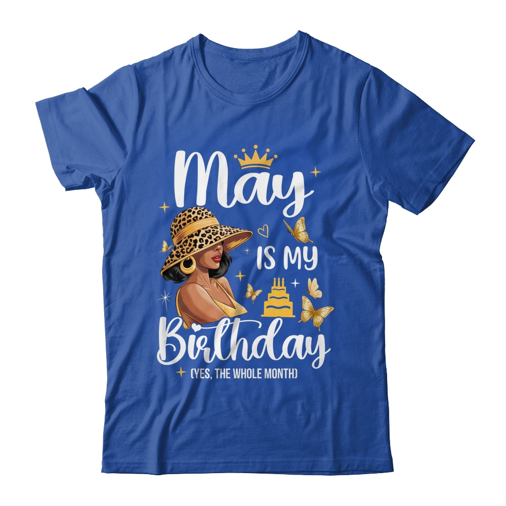 May Is My Birthday African American Woman Birthday Queen Shirt & Tank Top | teecentury