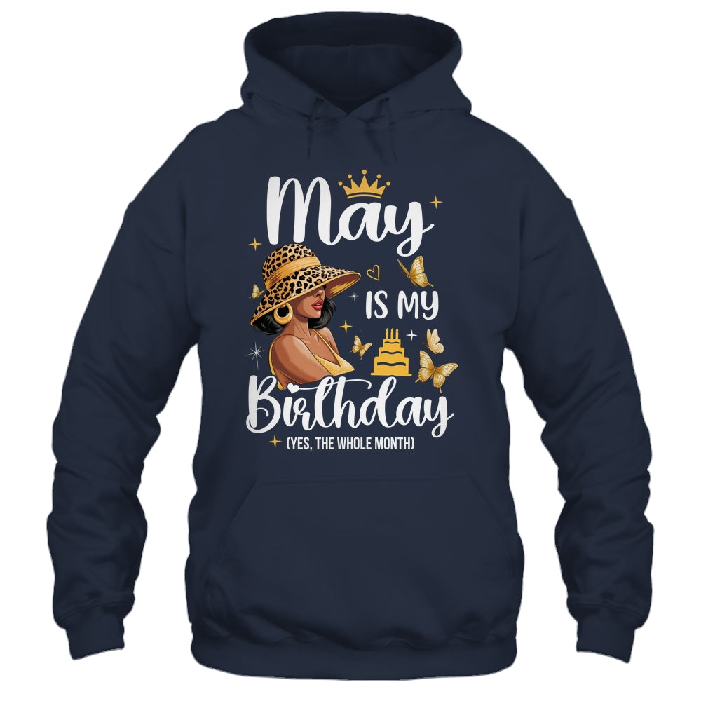 May Is My Birthday African American Woman Birthday Queen Shirt & Tank Top | teecentury