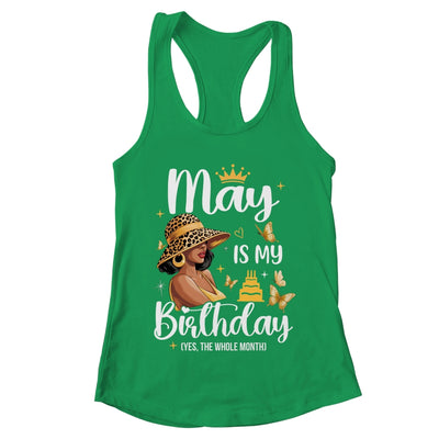 May Is My Birthday African American Woman Birthday Queen Shirt & Tank Top | teecentury