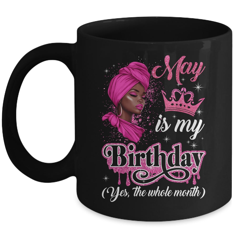 May Is My Birthday African Black Women Birthday Queen Mug | teecentury