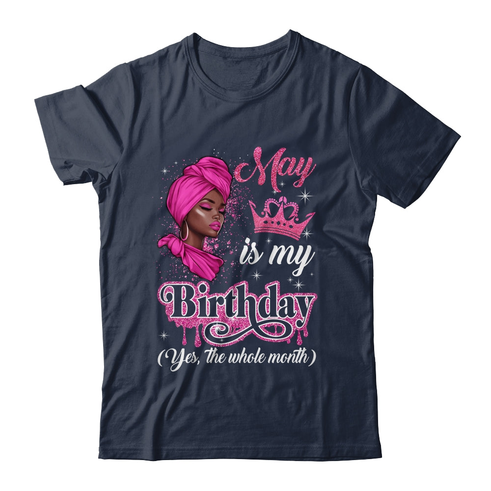 May Is My Birthday African Black Women Birthday Queen Shirt & Tank Top | teecentury