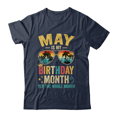May Is My Birthday Retro Sunglasses Funny Birthday Shirt & Hoodie | teecentury