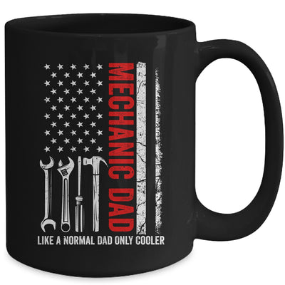 Mechanic Dad Like A Normal Dad Only Cooler USA Flag Mechanic Mug | teecentury