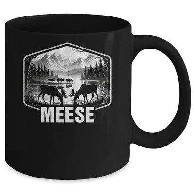 Meese Funny Moose Humor Camping Wildlife Outdoor Nature Mug | teecentury