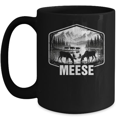 Meese Funny Moose Humor Camping Wildlife Outdoor Nature Mug | teecentury