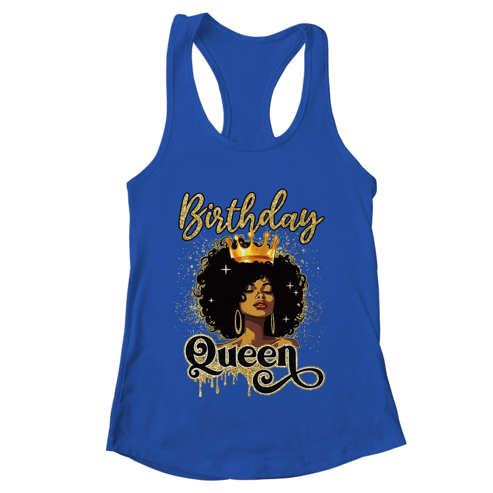 Melanin Queen Birthday Afro Black Girls African American Shirt & Tank Top | teecentury