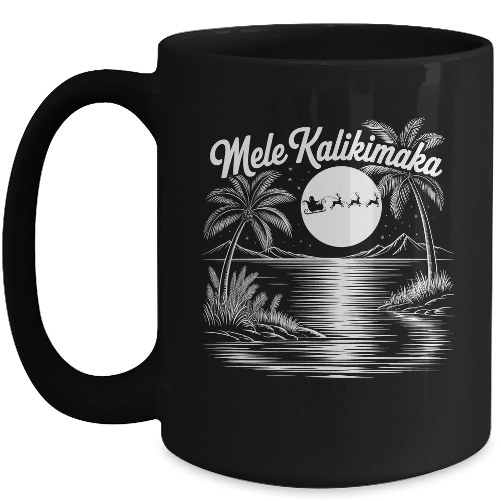 Mele Kalikimaka Christmas Hawaii Beach Hawaiian Santa Surf Mug | teecentury