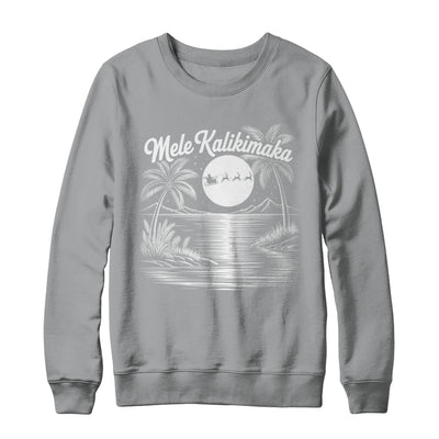 Mele Kalikimaka Christmas Hawaii Beach Hawaiian Santa Surf Shirt & Sweatshirt | teecentury