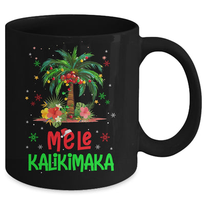 Mele Kalikimaka Hawaiian Christmas Palm Tree Lights Xmas Mug | teecentury