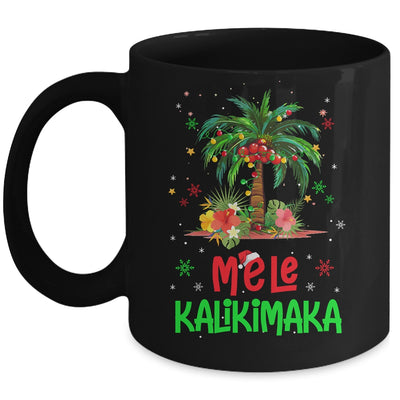 Mele Kalikimaka Hawaiian Christmas Palm Tree Lights Xmas Mug | teecentury