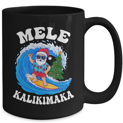 Mele Kalikimaka Santa Surfing Surf Hawaii Christmas Xmas Mug | teecentury