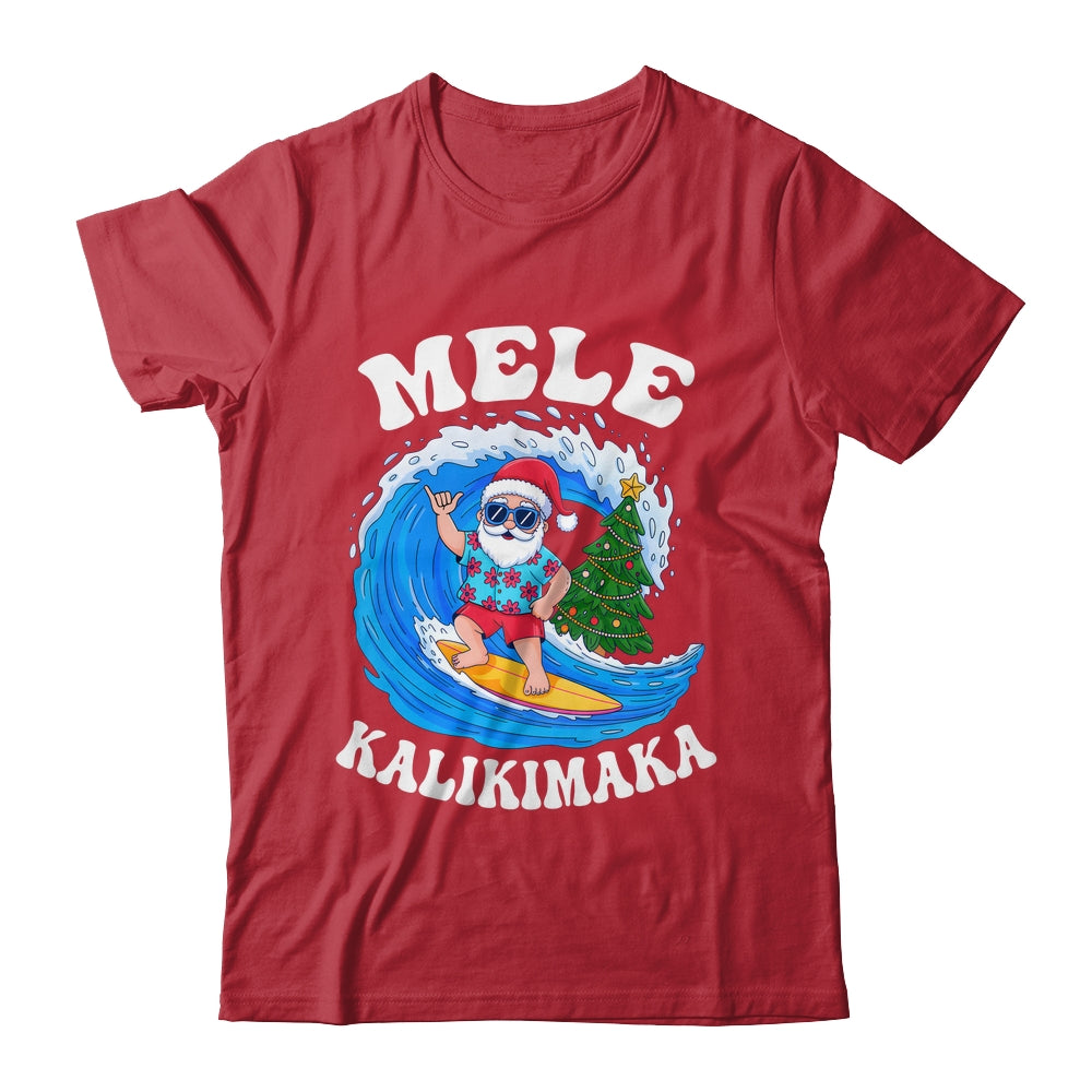 Mele Kalikimaka Santa Surfing Surf Hawaii Christmas Xmas Shirt & Sweatshirt | teecentury