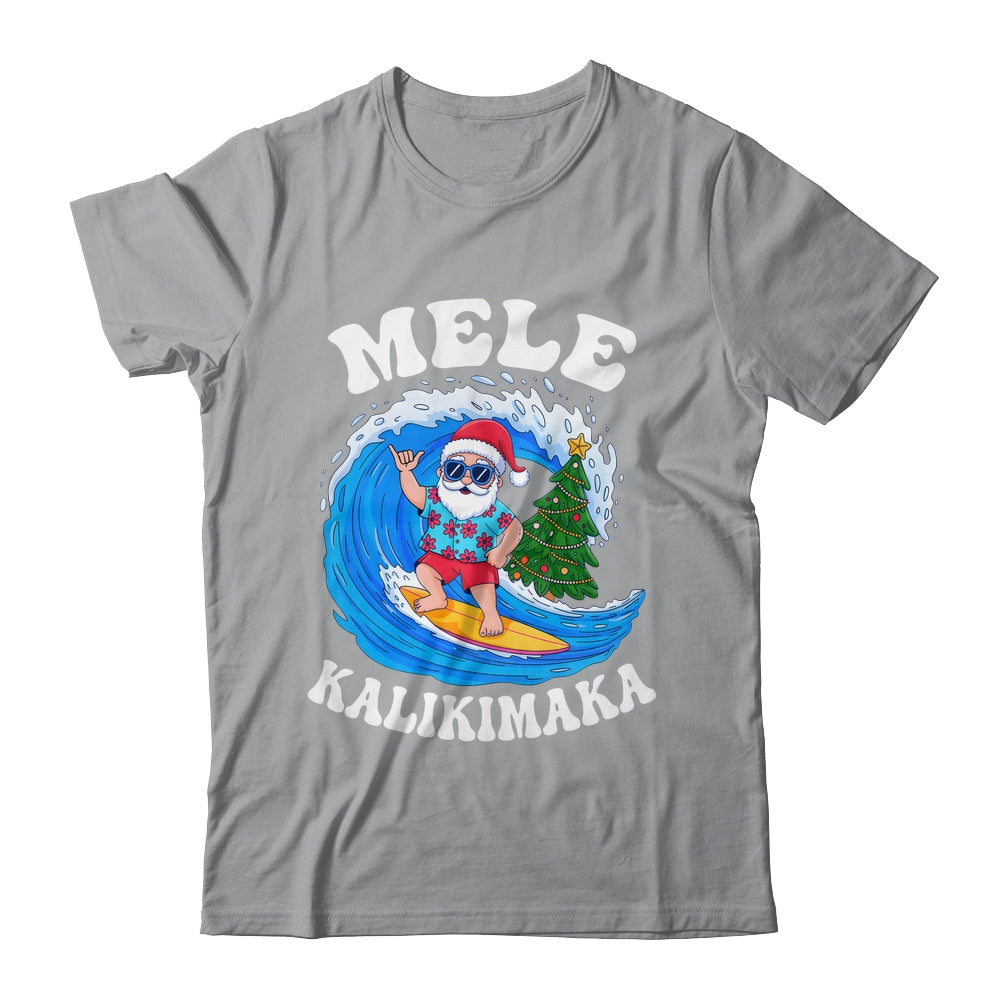 Mele Kalikimaka Santa Surfing Surf Hawaii Christmas Xmas Shirt & Sweatshirt | teecentury