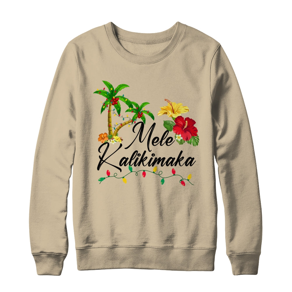 Mele Kalikimaka Tropical Christmas Family Hawaiian Xmas Shirt & Sweatshirt | teecentury