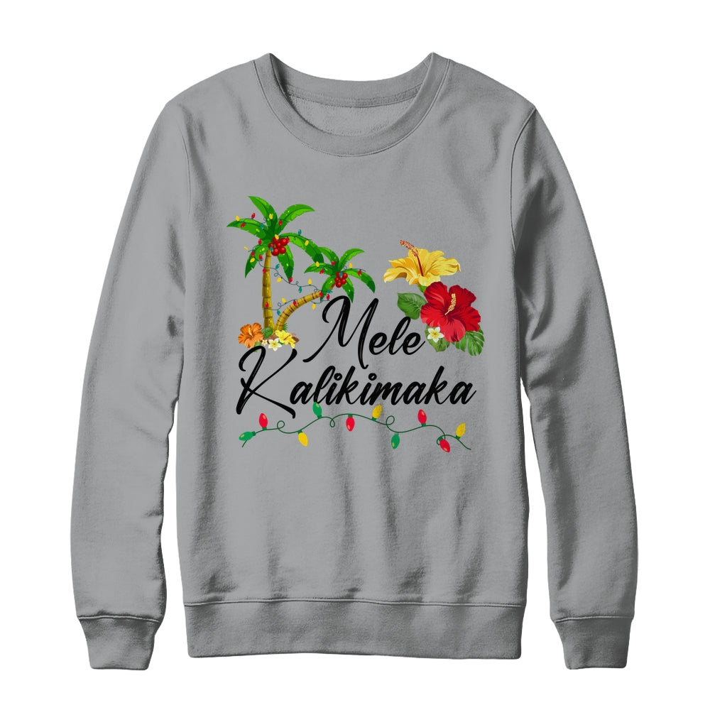 Mele Kalikimaka Tropical Christmas Family Hawaiian Xmas Shirt & Sweatshirt | teecentury