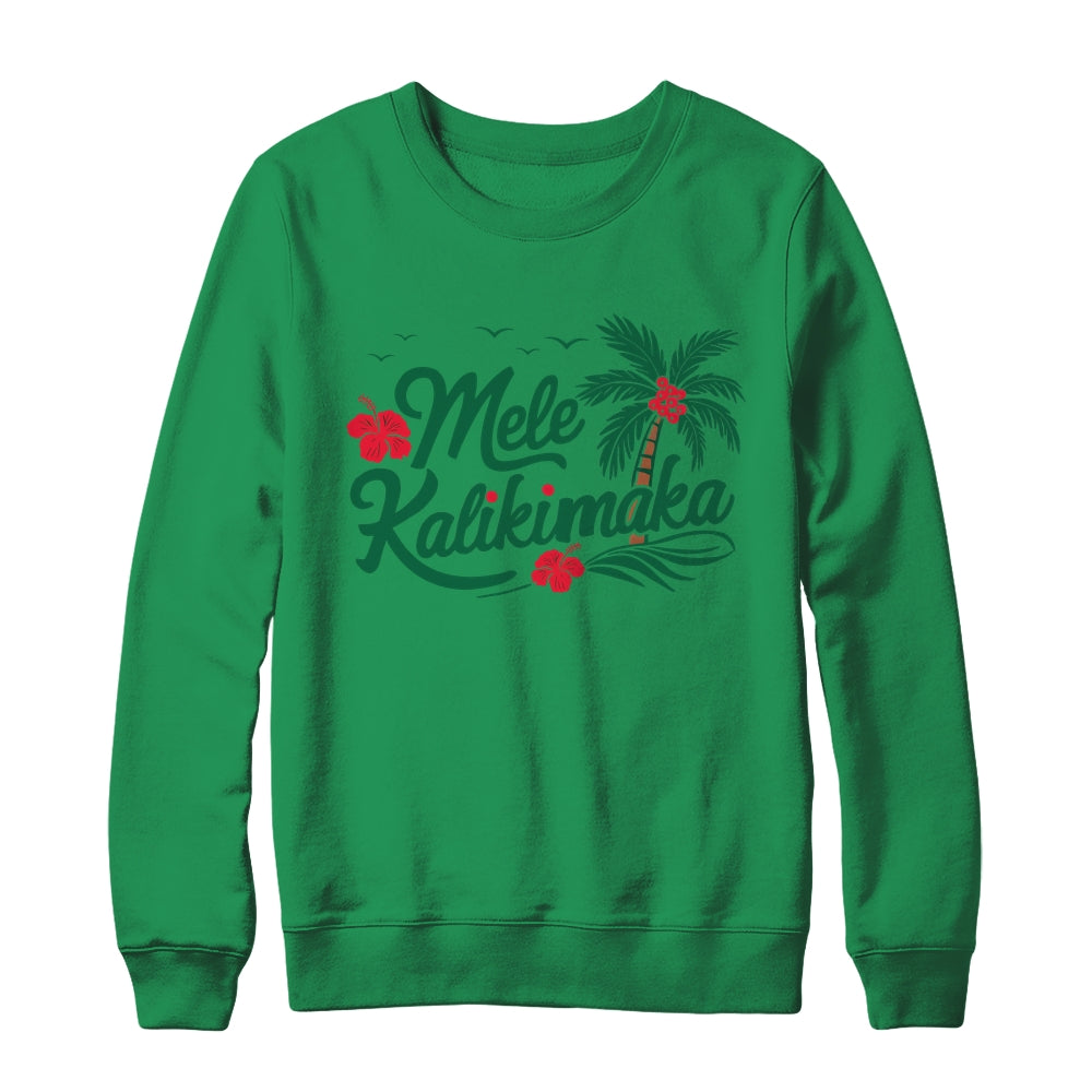 Mele Kalikimaka Tropical Christmas Hawaiian Hawaii Xmas Shirt & Sweatshirt | teecentury