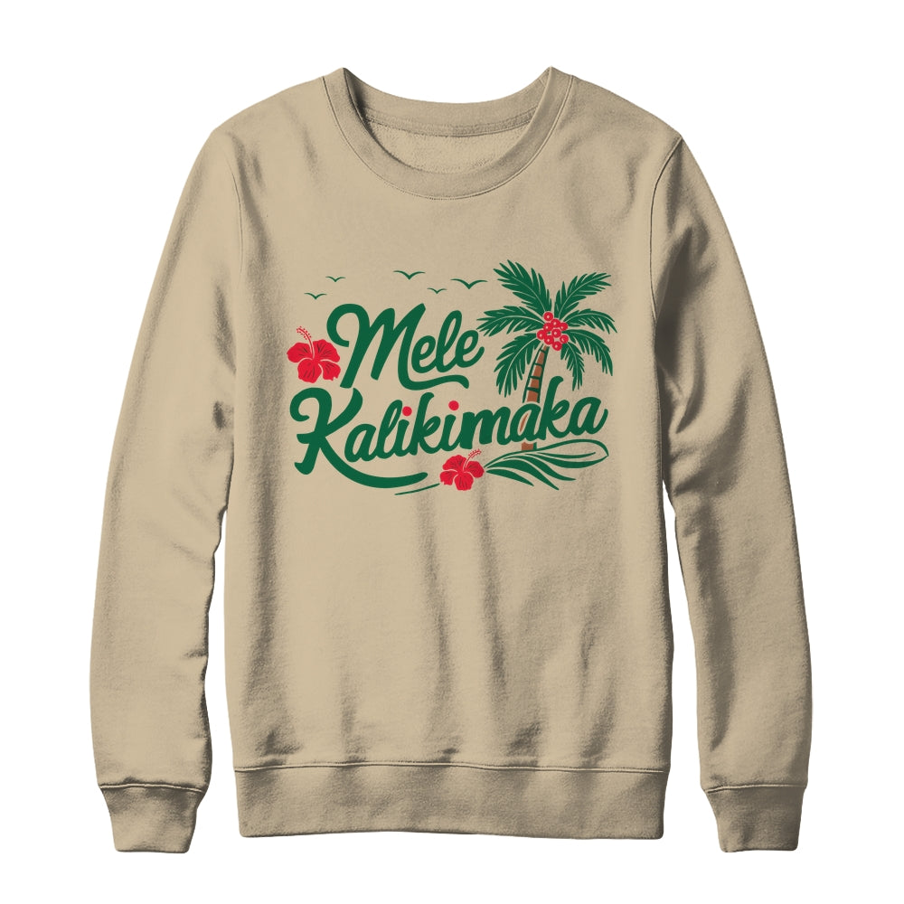 Mele Kalikimaka Tropical Christmas Hawaiian Hawaii Xmas Shirt & Sweatshirt | teecentury