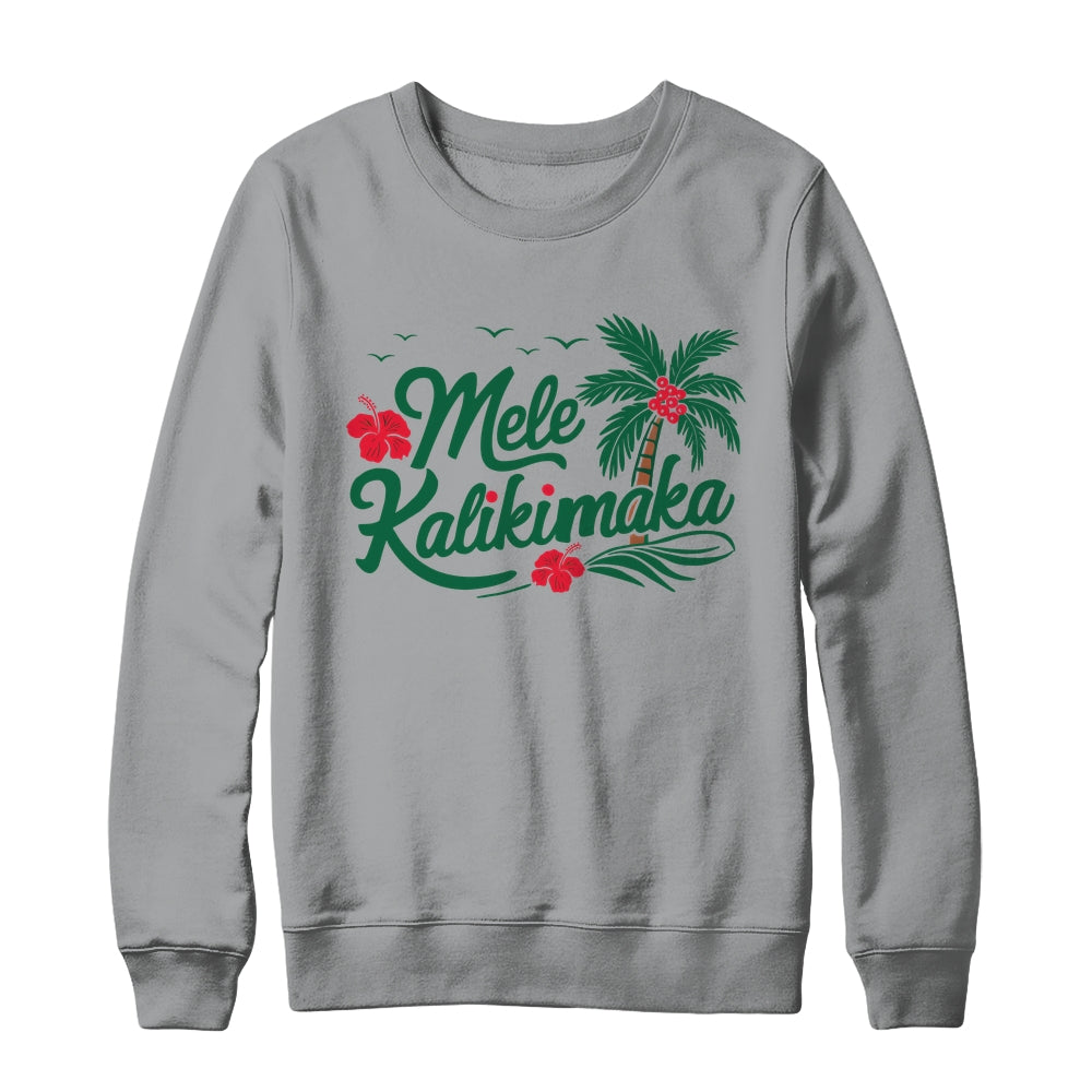 Mele Kalikimaka Tropical Christmas Hawaiian Hawaii Xmas Shirt & Sweatshirt | teecentury