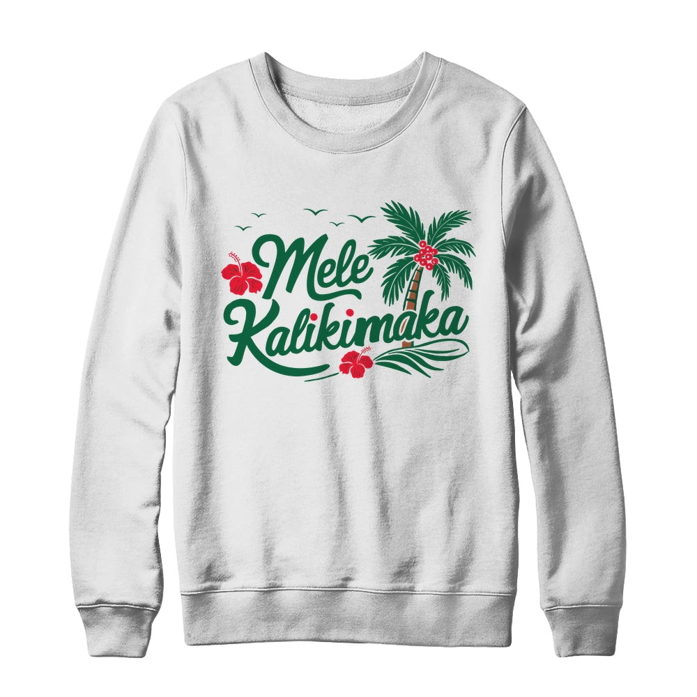 Mele Kalikimaka Tropical Christmas Hawaiian Hawaii Xmas Shirt & Sweatshirt | teecentury