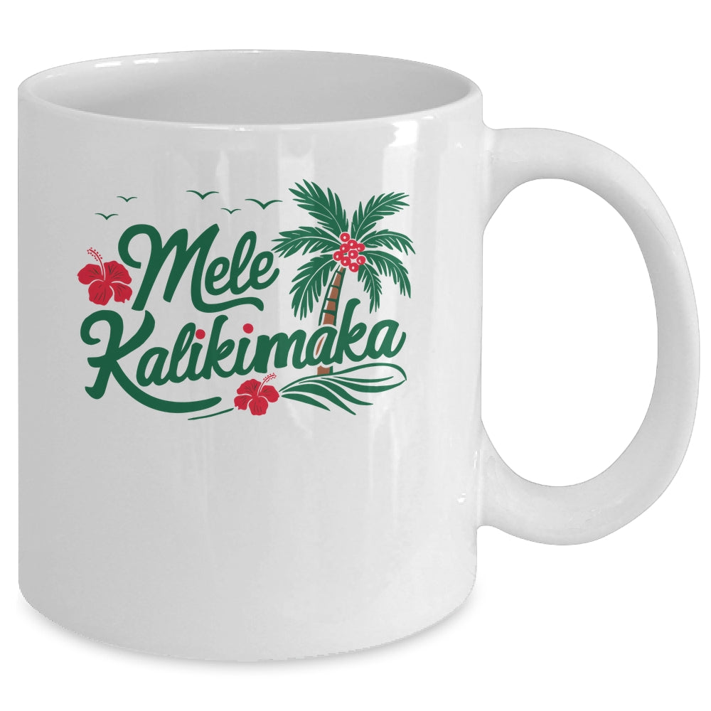Mele Kalikimaka Tropical Christmas Hawaiian Hawaii Xmas Mug | teecentury