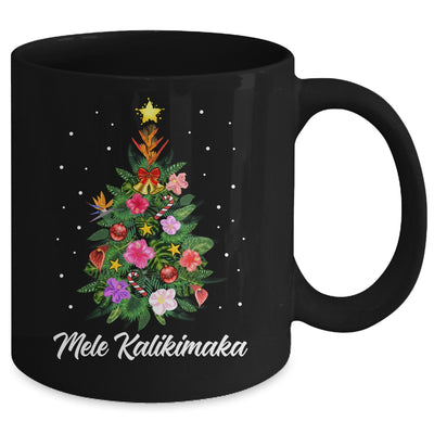 Mele Kalikimaka Xmas For Hawaiian Hawaii Christmas Tree Mug | teecentury