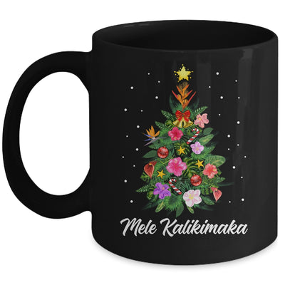 Mele Kalikimaka Xmas For Hawaiian Hawaii Christmas Tree Mug | teecentury