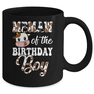 Memaw Of The Birthday Boy Cow Farm 1st Birthday Boy Mug | teecentury