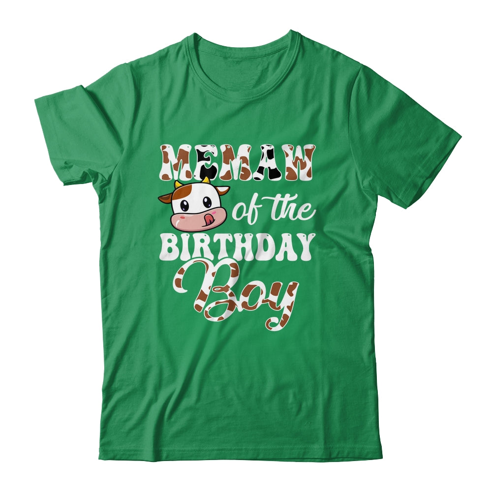 Memaw Of The Birthday Boy Cow Farm 1st Birthday Boy Shirt & Hoodie | teecentury