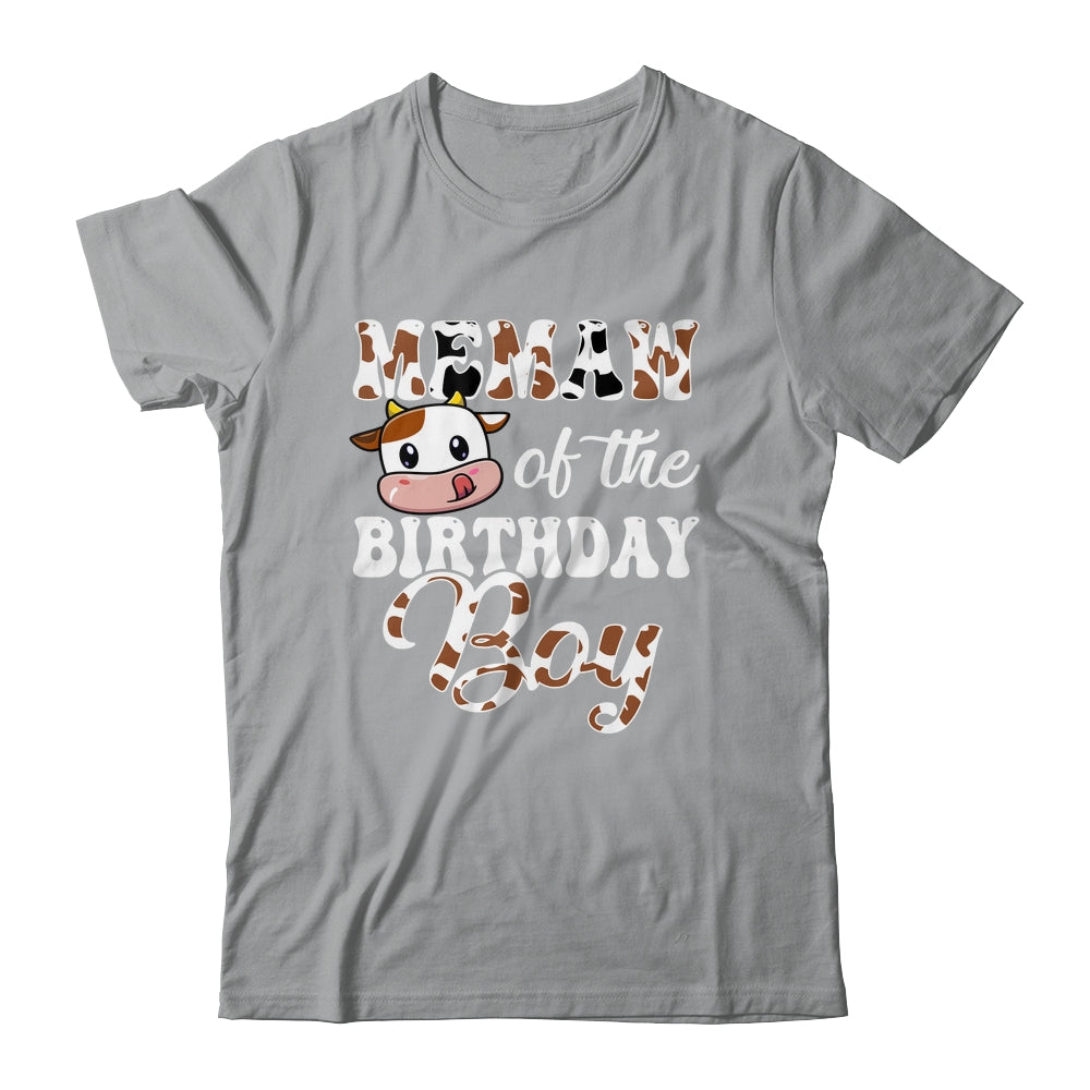 Memaw Of The Birthday Boy Cow Farm 1st Birthday Boy Shirt & Hoodie | teecentury