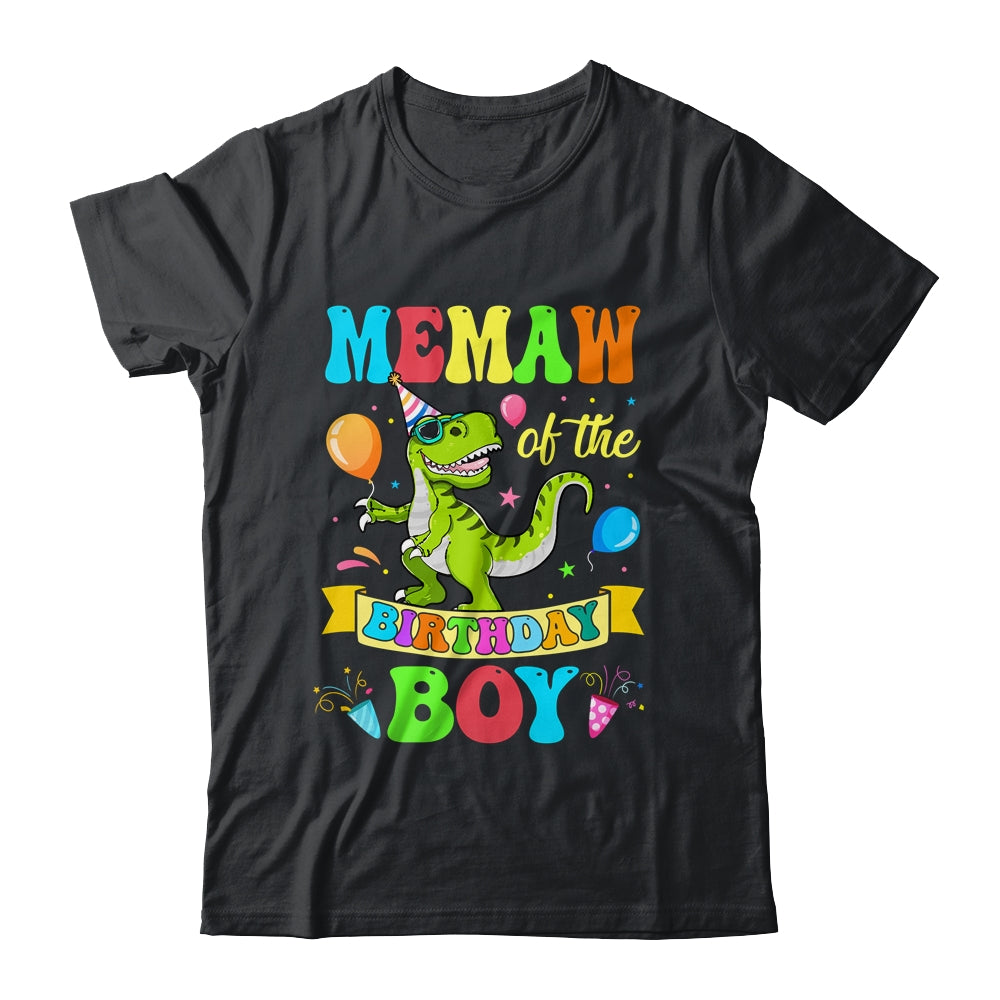 Memaw Of The Birthday Boy T-Rex Dinosaur Birthday Party Shirt & Hoodie | teecentury