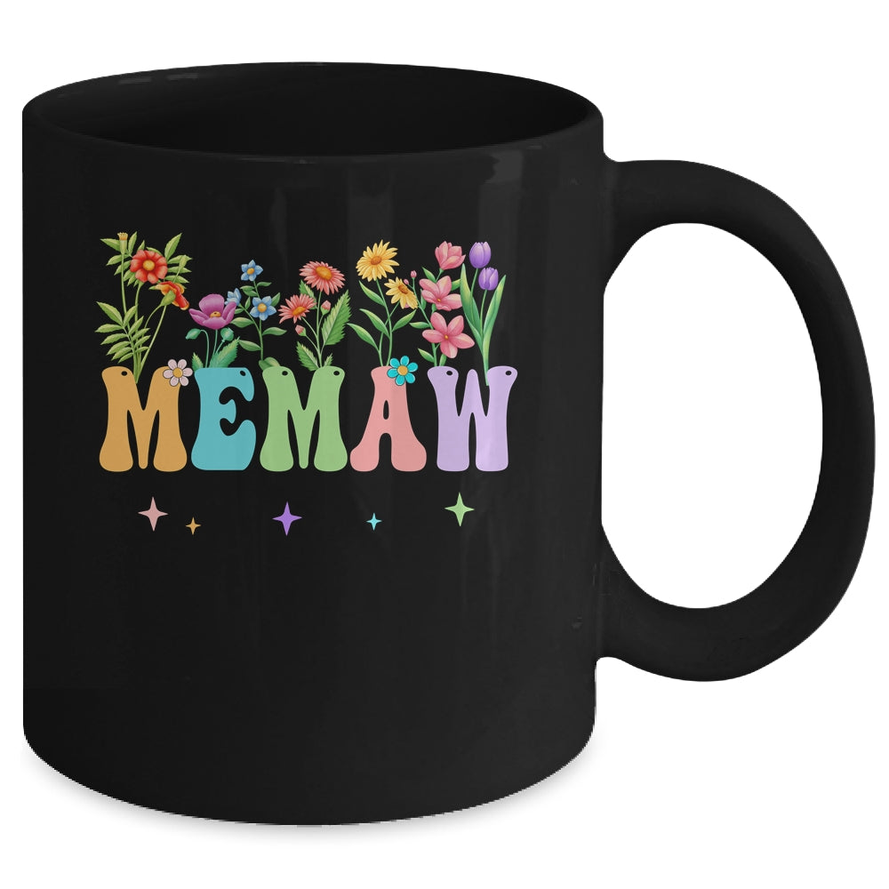 Memaw Women Wildflower Floral Design Memaw Mothers Day Mug | teecentury