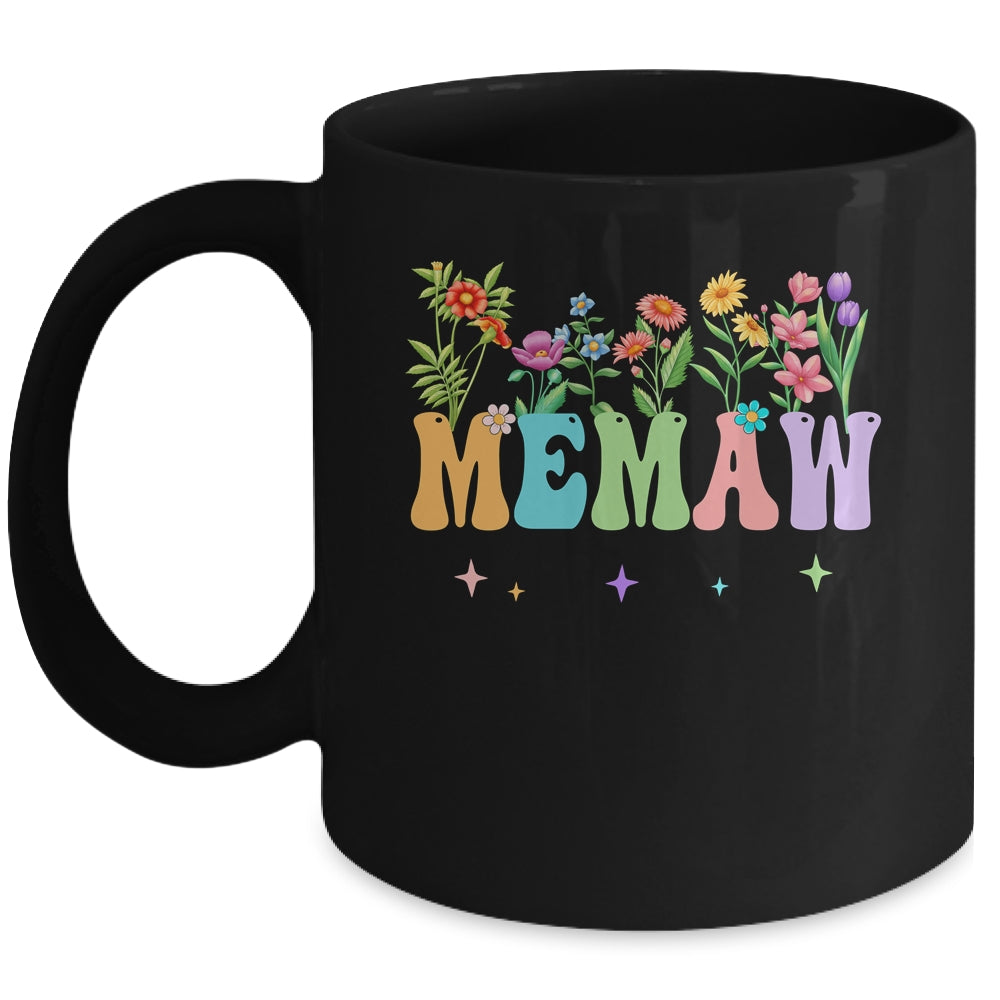 Memaw Women Wildflower Floral Design Memaw Mothers Day Mug | teecentury
