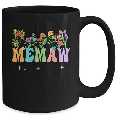 Memaw Women Wildflower Floral Design Memaw Mothers Day Mug | teecentury