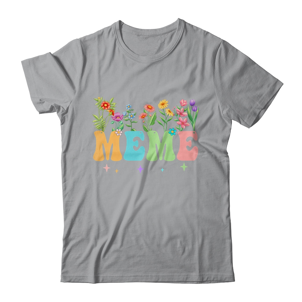 Meme Women Wildflower Floral Design Meme Mothers Day Shirt & Tank Top | teecentury