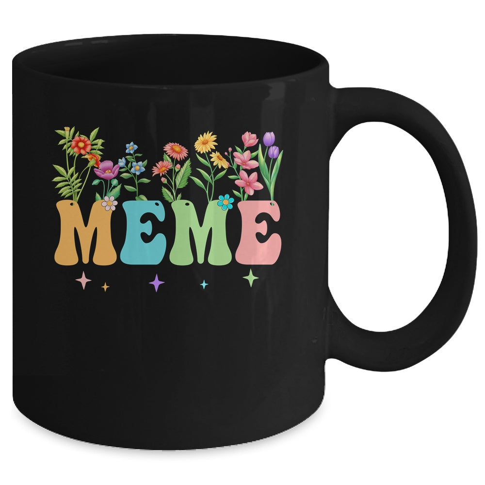 Meme Women Wildflower Floral Design Meme Mothers Day Mug | teecentury