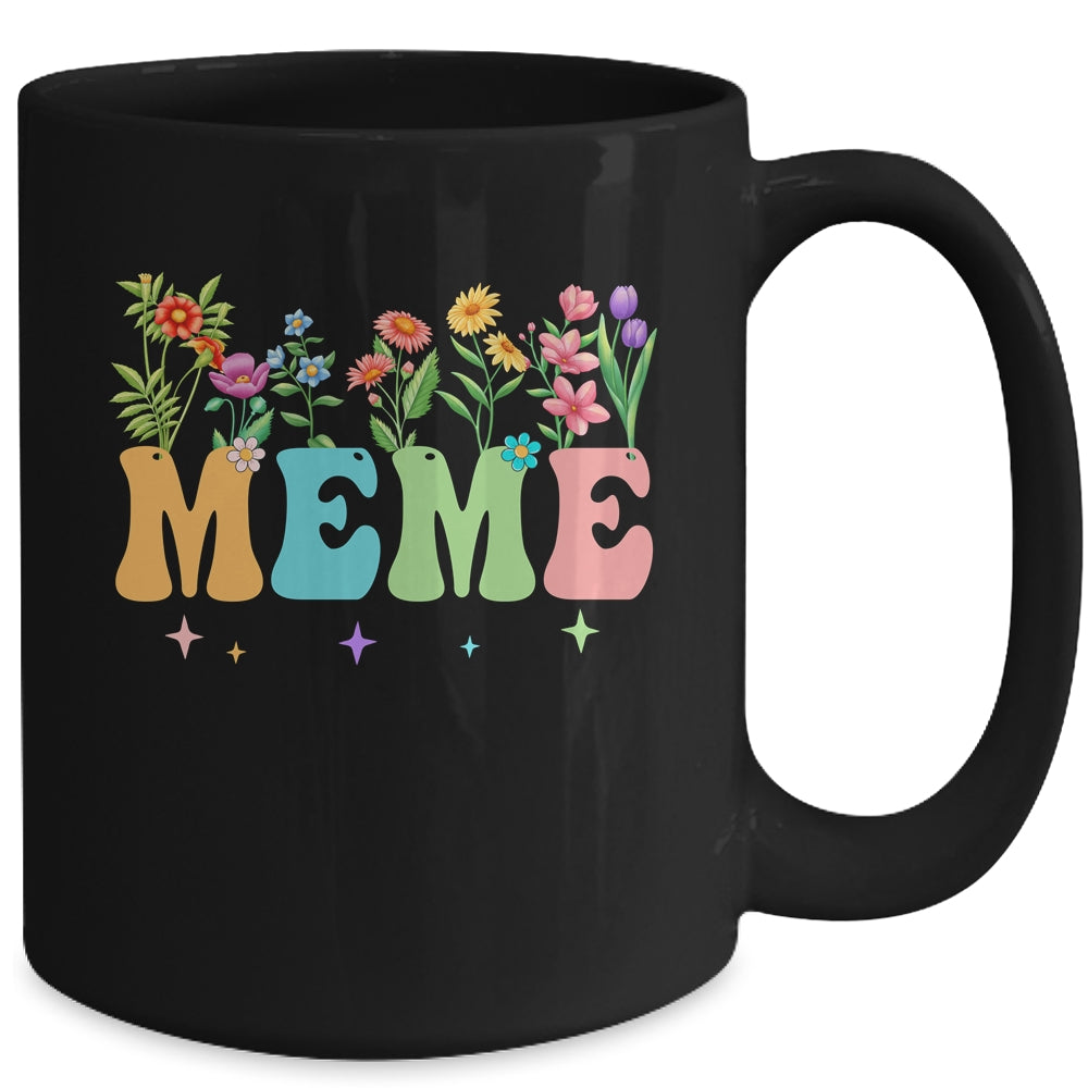 Meme Women Wildflower Floral Design Meme Mothers Day Mug | teecentury