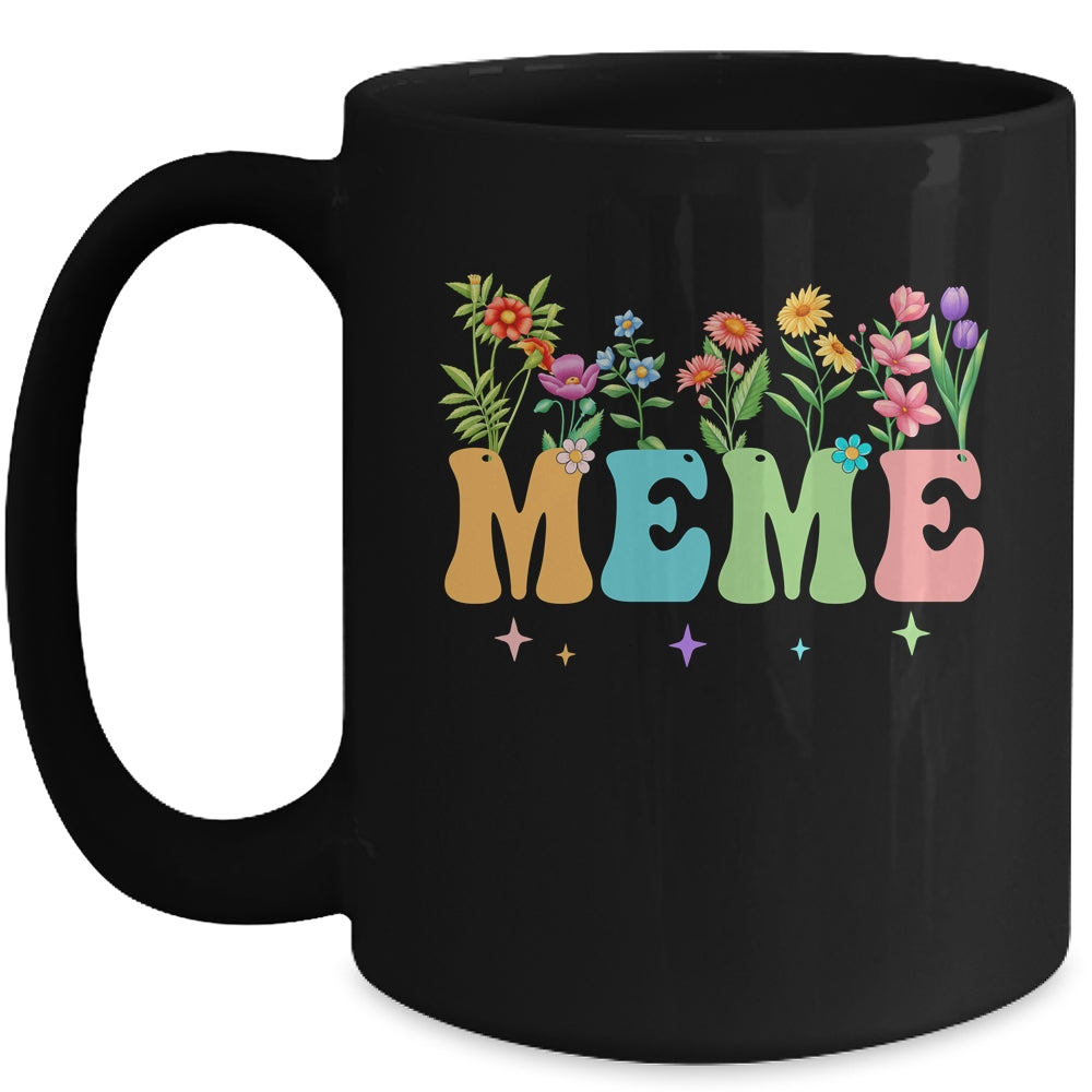 Meme Women Wildflower Floral Design Meme Mothers Day Mug | teecentury