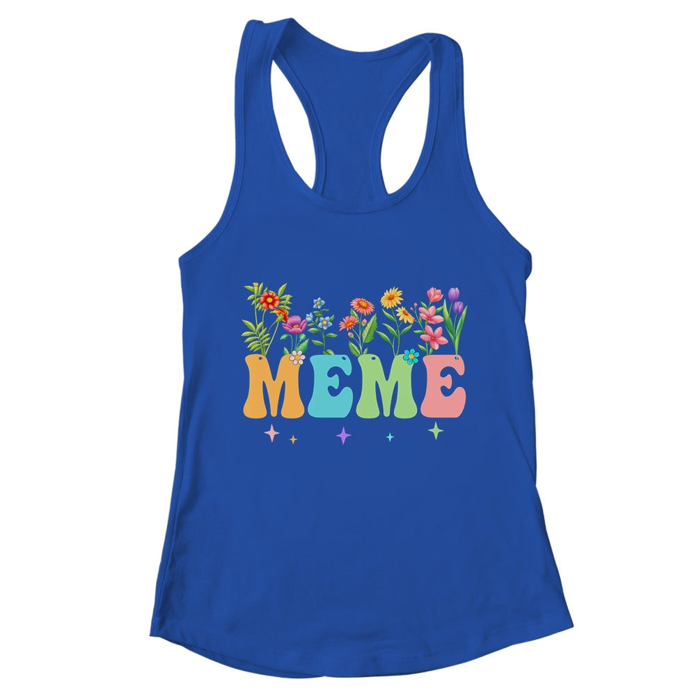 Meme Women Wildflower Floral Design Meme Mothers Day Shirt & Tank Top | teecentury