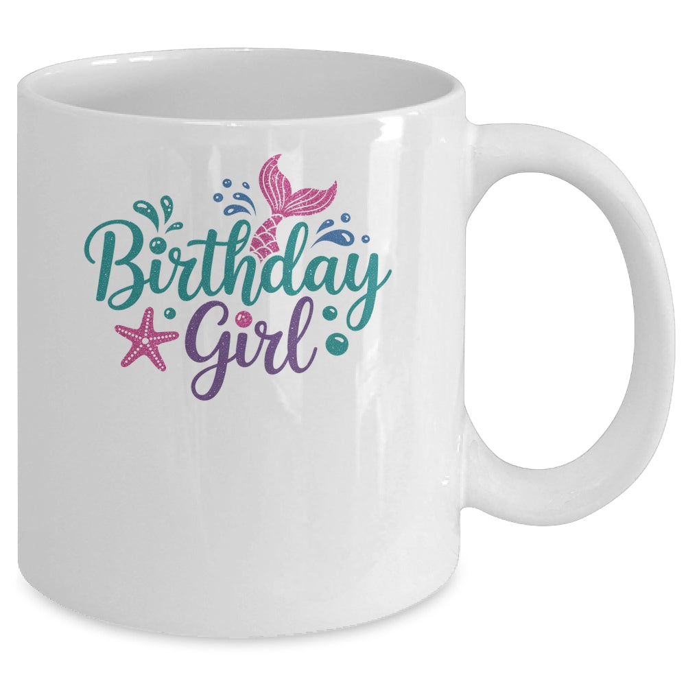 Mermaid Birthday Girl Kids Mermaid Birthday Mug | teecentury