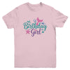 Mermaid Birthday Girl Kids Mermaid Birthday Youth Shirt | teecentury