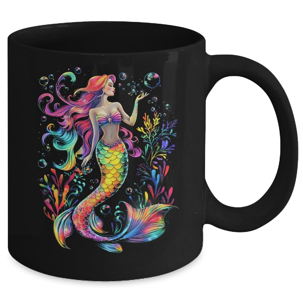Mermaid Colorful Abstract Painting Art Graphic Women Girls Mug | teecentury