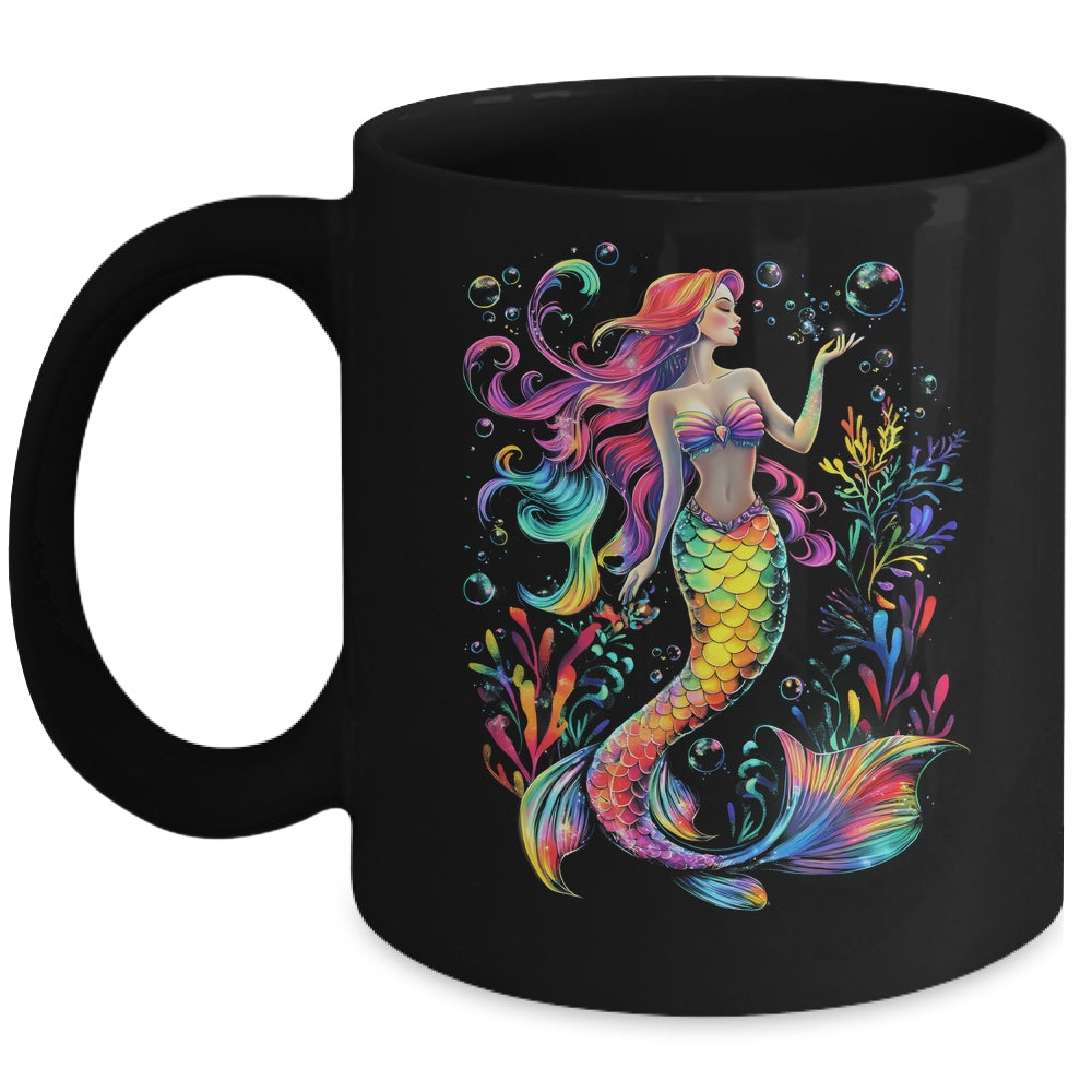 Mermaid Colorful Abstract Painting Art Graphic Women Girls Mug | teecentury